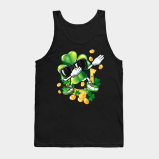 Dabbing Shamrock St Patricks Day Men Women Kids Tank Top